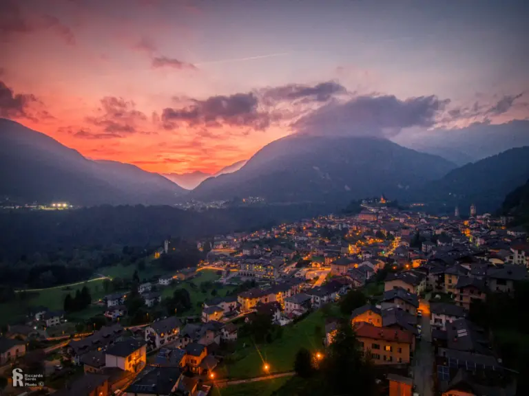 Il tramonto da Castello Tesino